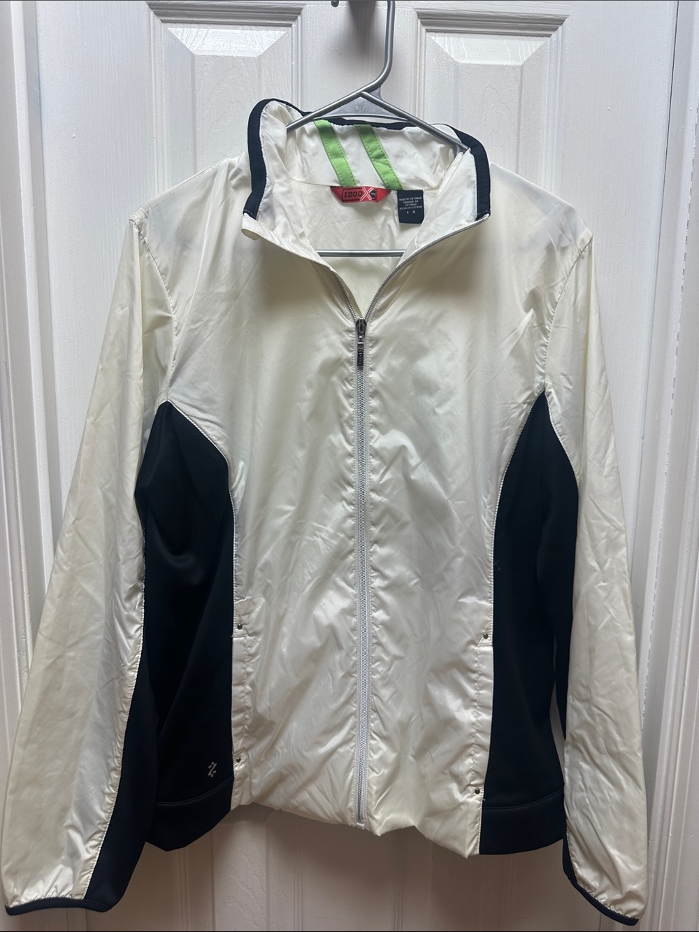 Izod White and Black Utility Jacket